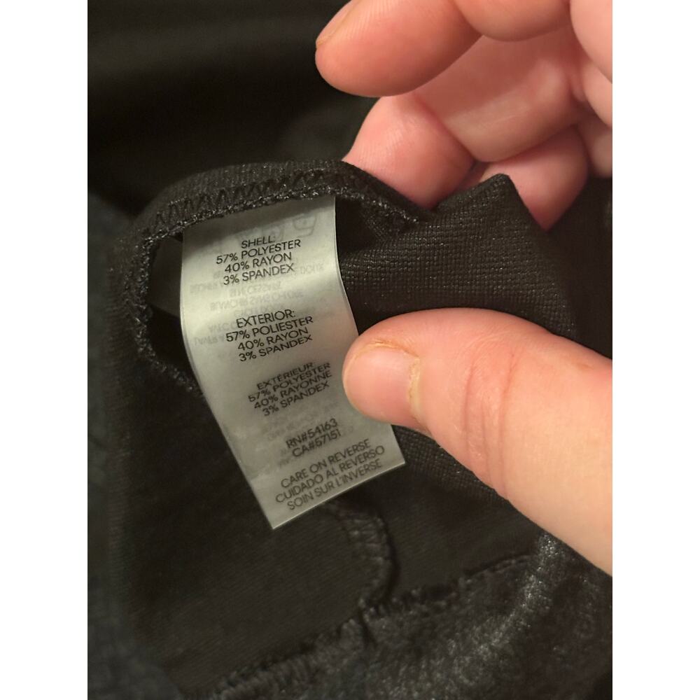 Calvin Klein Women's Dark Gray Solid Slim Leg Textured Stretch Pants Size 2X NWT - Picture 4 of 4